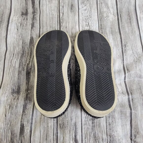 P448 John Shaka Women's Size 37/US 6.5 Black Tweed Grey Suede Sneakers - Picture 9 of 10